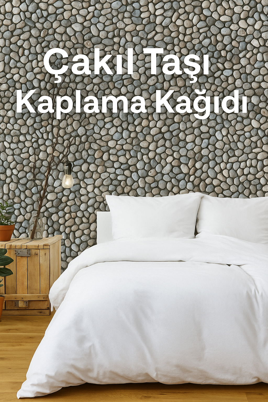 Çakıl Taşı Desenli Kendinden Yapışkanlı Kaplama Kağıdı – 3 Metre