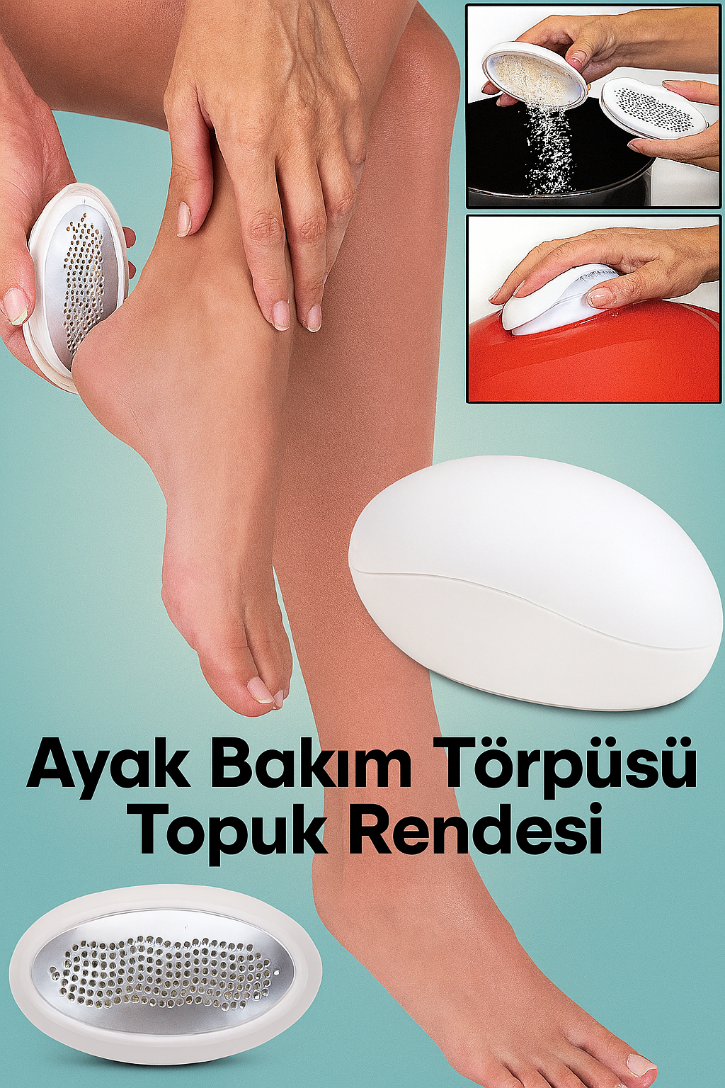 Ayak Bakım Törpüsü Topuk Rendesi – Ölü Deri Temizleyici Pedikür Cihazı