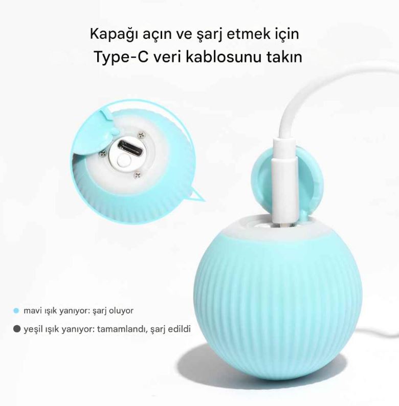 İnteraktif Şarjlı Kedi ve Köpek Oyun Topu – Akıllı Eğlence!