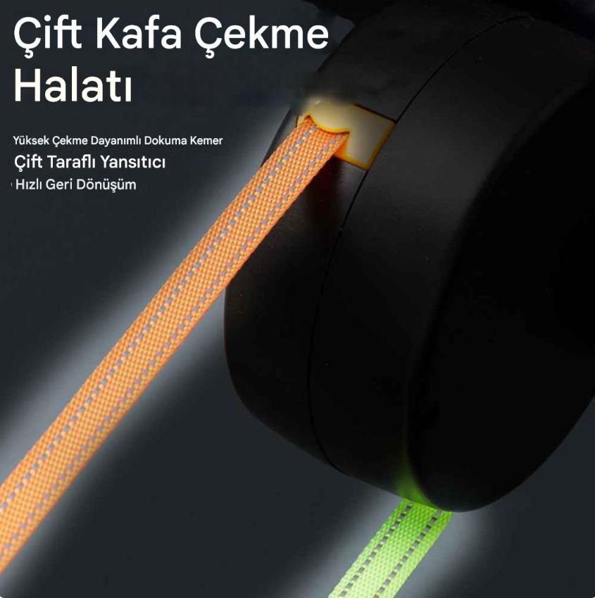 Çok Fonksiyonlu Çift Köpek Gezdirme Tasması | LED Işıklı, Poşet Hazneli