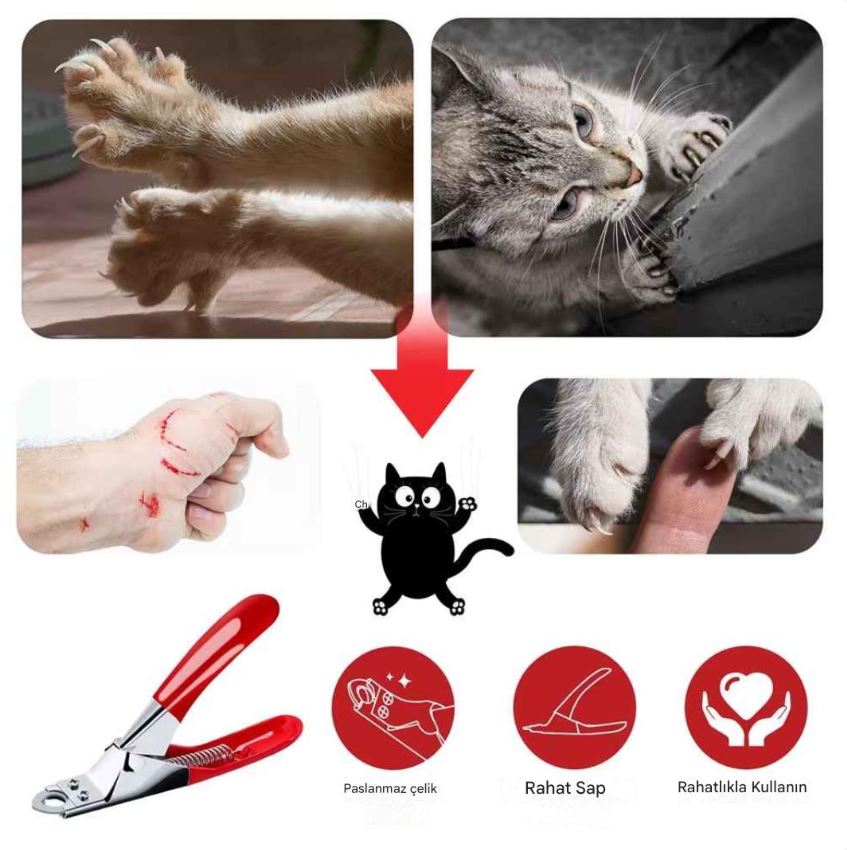 Evcil Hayvan Giyotin Tırnak Makası – Kedi ve Köpekler İçin Pratik Kesim