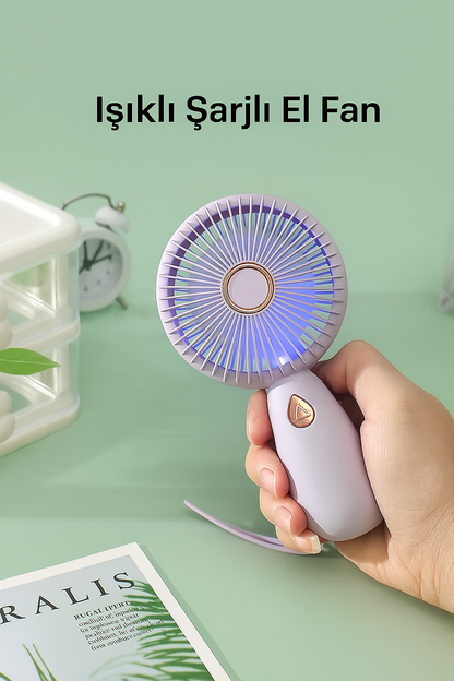 Işıklı Şarjlı El Fanı – Serinlik Her An Yanında!