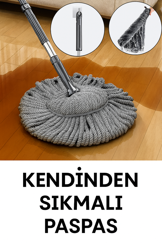 Kendinden Sıkmalı Mikrofiber Paspas Seti – 112 cm