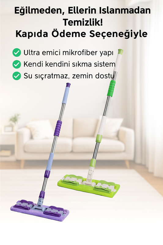 Teleskopik Mikrofiber Temizlik Paspası – Pratik ve Etkili Temizlik Yardımcınız