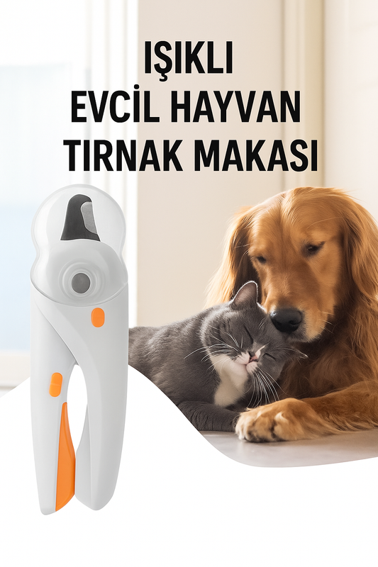 Işıklı Güvenli Evcil Hayvan Tırnak Makası