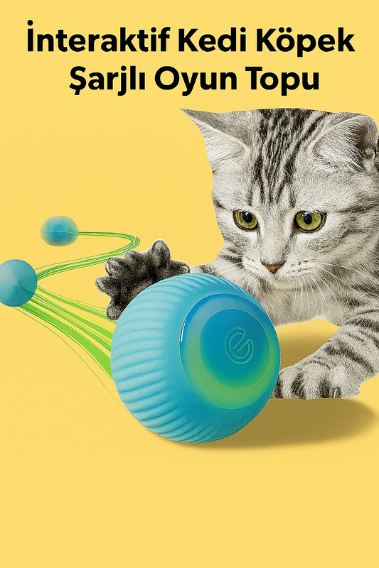 İnteraktif Şarjlı Kedi ve Köpek Oyun Topu – Akıllı Eğlence!