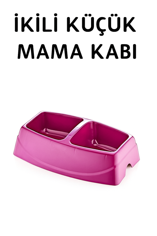 İkili Küçük Mama Kabı – Pratik ve Şık Tasarım